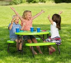 Groene LIFETIME Plastic Picknicktafel voor Kinderen